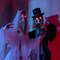 Life-Size 7.2ft Halloween Animatronic Bride with Moving Head Sound Effects and Poseable Arms